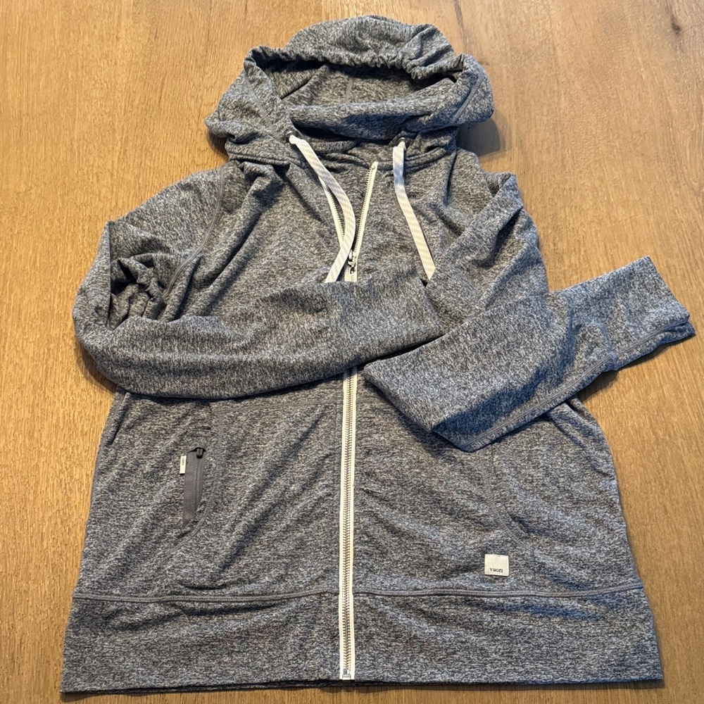 Vuori Gray Zip-Up Hoodie